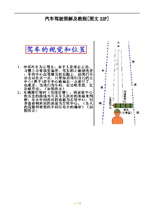 汽车驾驶图解及教程[图文22P]