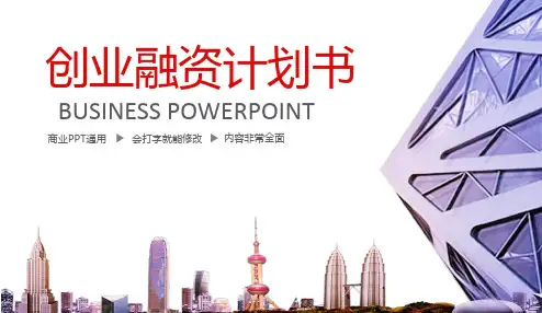创业融资计划书模板(PPT37张)