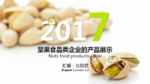 坚果零食小食品展示PPT模板