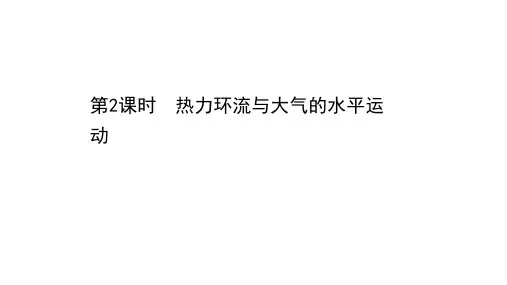 2020-2021学年高中地理必修1湘教版课件：2.3.2 热力环流与大气的水平运动