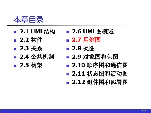 UML中文课件-用例图类图对象图包图