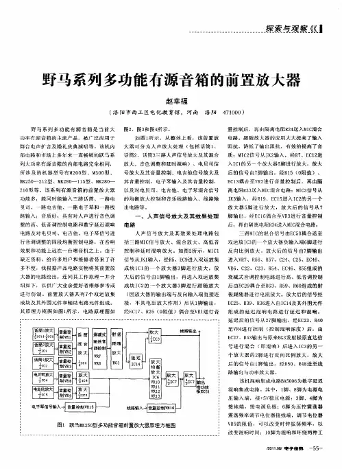 野马系列多功能有源音箱的前置放大器