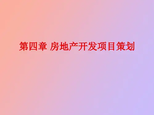 【精品课件】房地产开发项目策划