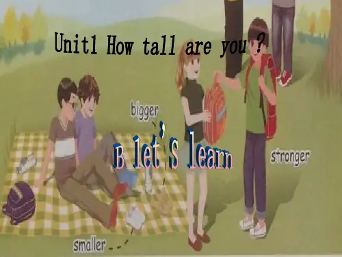 【新】人教(PEP)六年级英语下册Unit1 How tall are you B 精品课件.ppt