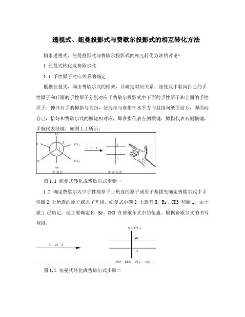 透视式、纽曼投影式与费歇尔投影式的相互转化方法
