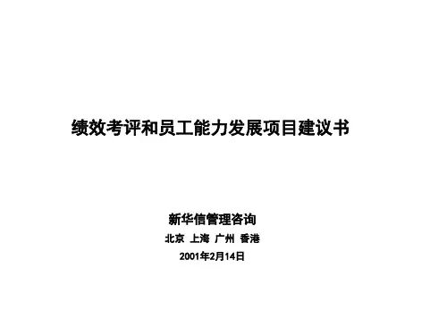 某公司绩效考评及员工发展项目建议书