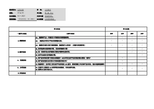 小学数学六年级上册第五单元《身高的变化》学习活动