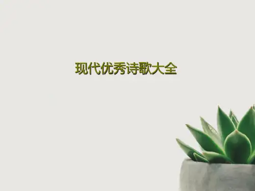 现代优秀诗歌大全PPT40页