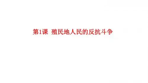 部编版九年级历史下册第1课《殖民地人民的反抗斗争》优秀课件(共47张PPT)