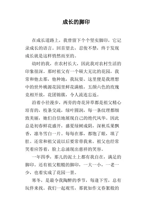 成长的脚印