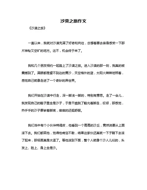 沙莫之旅作文