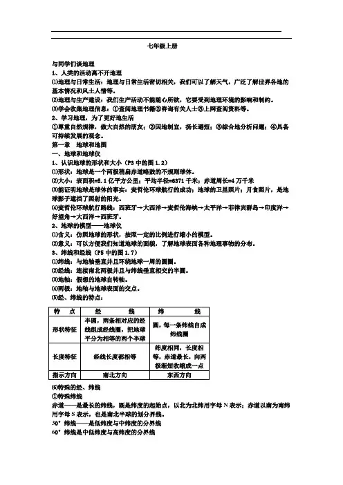 【强烈推荐】初中地理会考复习(人教版)