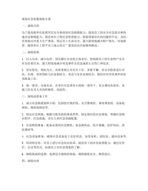 现场应急处置演练方案