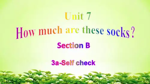 英语人教PEP版七年级(上册)Unit7SectionB3a-Selfcheck