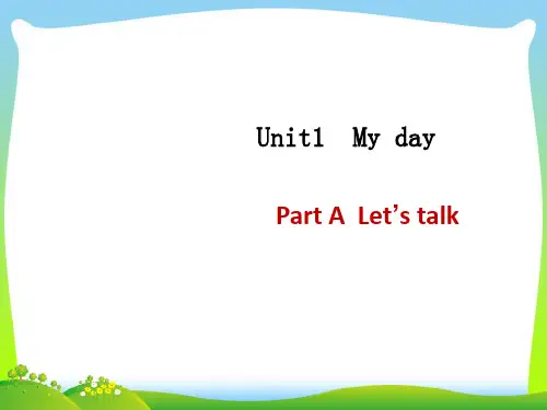 2021年人教(pep)五年级英语下册Unit1 My day A Lets talk公开课件