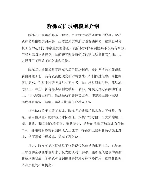 阶梯式护坡钢模具介绍