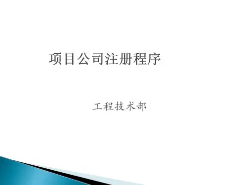 项目公司注册全套流程
