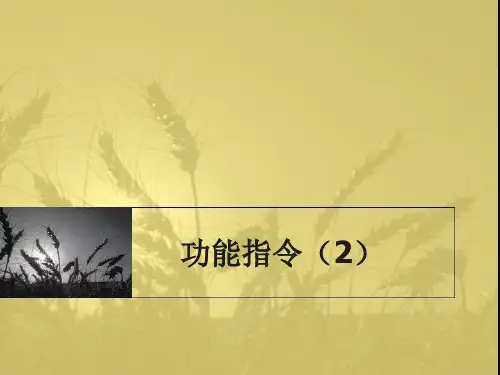 可编程控制器 第三章 功能指令(2)