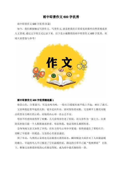 雨中即景作文600字优秀