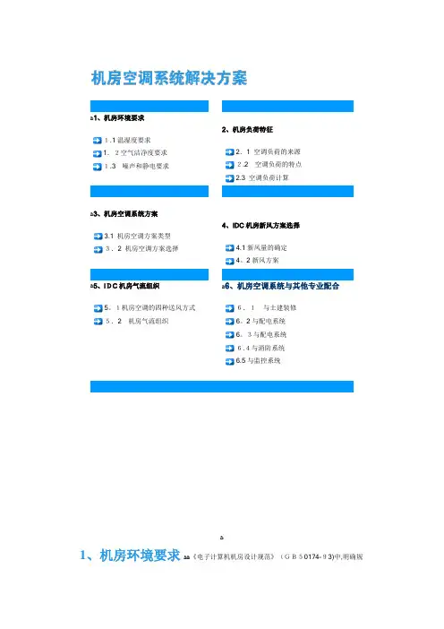 机房环境要求【范本模板】