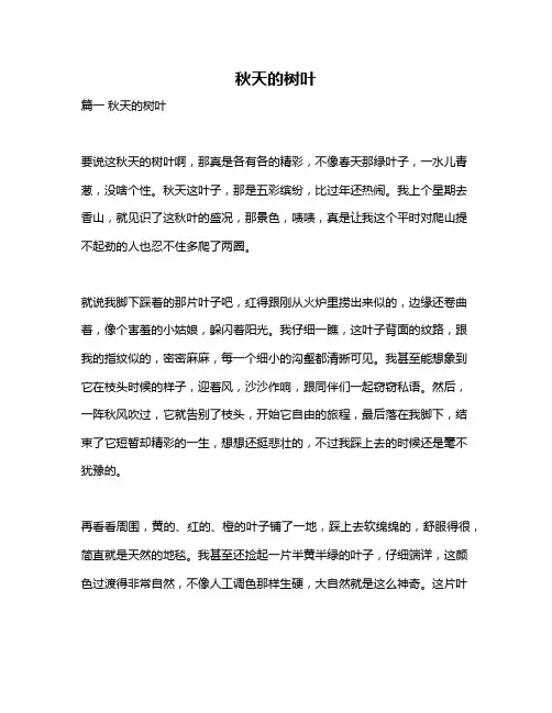 作文《秋天的树叶》
