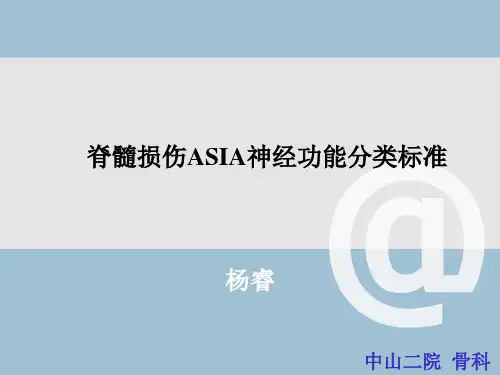 脊髓损伤ASIA神经功能分类标准参考PPT