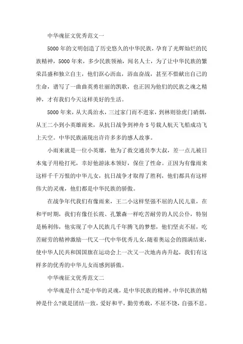 中华魂征文优秀范文3篇