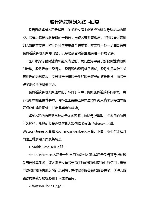 股骨近端解剖入路 -回复