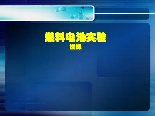 高中化学《燃料电池实验》精品说课课件
