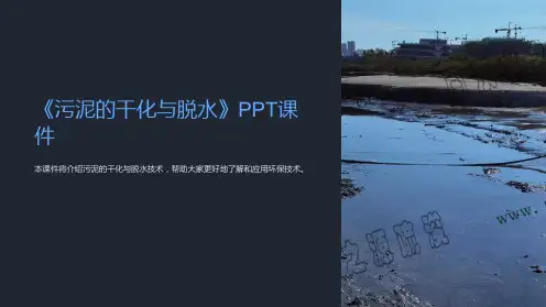 《污泥的干化与脱水》课件