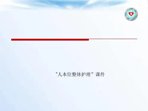 “人本位整体护理”课件