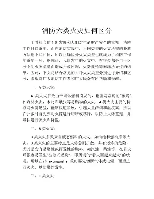 消防六类火灾如何区分