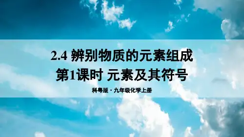 《辨别物质的元素组成》PPT课件 科粤版化学