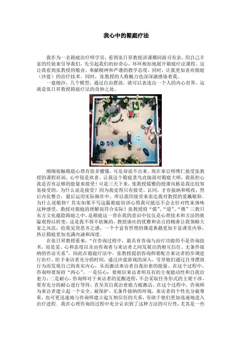 我心中的箱庭疗法