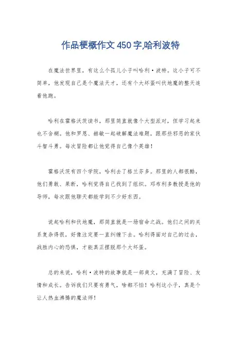 作品梗概作文450字,哈利波特