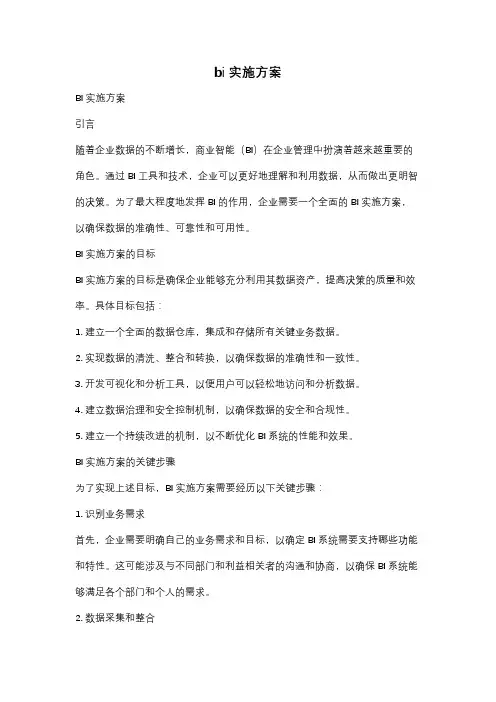 bi实施方案