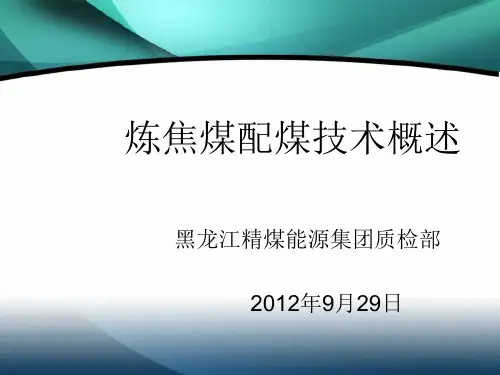 炼焦煤配煤技术