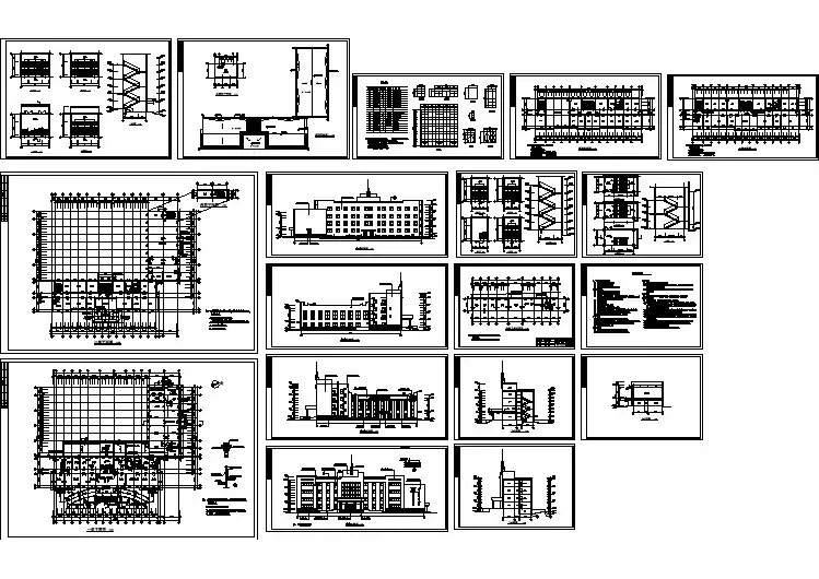 某镇政府综合办公楼建筑设计图（全套）