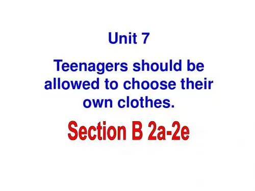 新人教新目标九年级英语全册Unit 7 Section B-2 精品课件(共40张PPT)