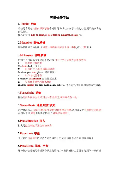 常用英语修辞手法汇总