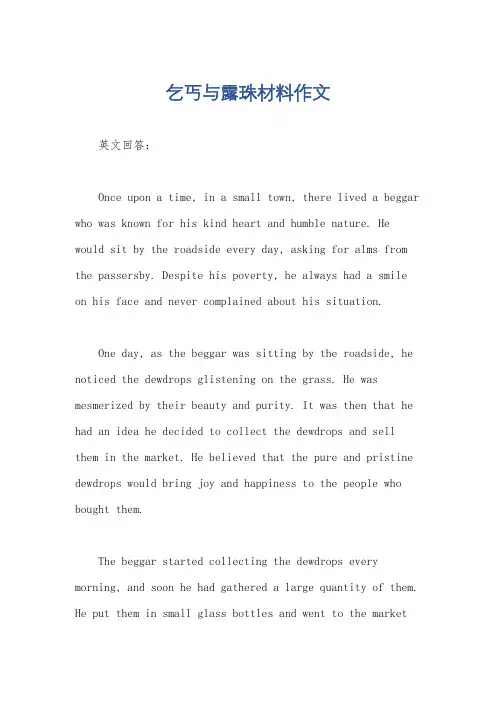 乞丐与露珠材料作文