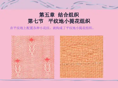五章节联合组织七节平纹地小提花组织ppt课件