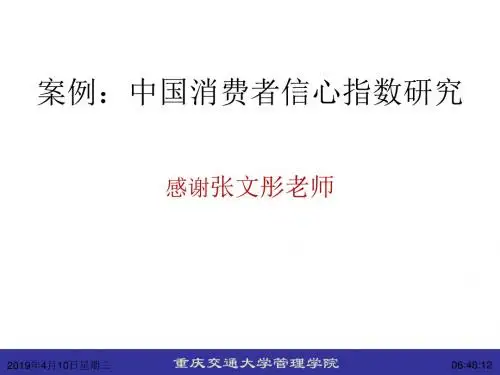 案例中国消费者信心指数研究