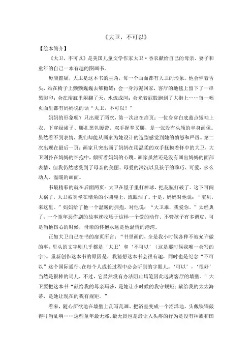 大卫,不可以