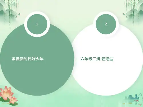 《争做新时代好少年》主题班会课件(美德好少年)