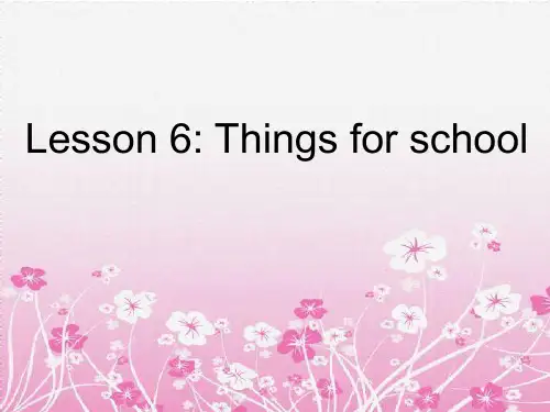 冀教版七年级英语上册 Unit 1 Lesson 6 课件(共20张PPT)