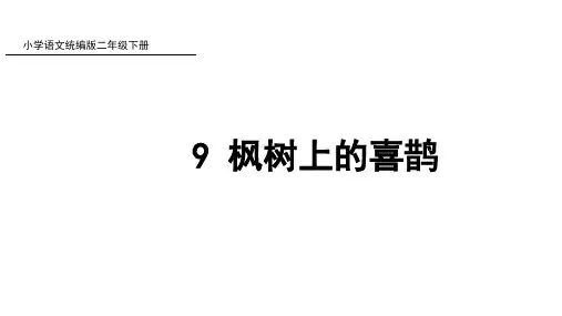 二年级下册语文课件-9枫树上的喜鹊-人教部编版(共38张PPT)