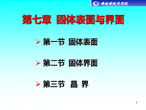 第7章 固体表面与界面