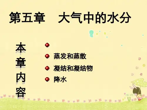 气象学第五章大气中水分
