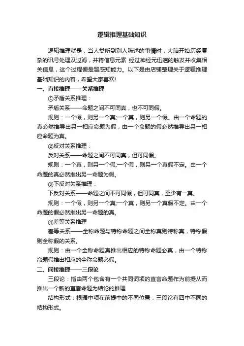 逻辑推理基础知识